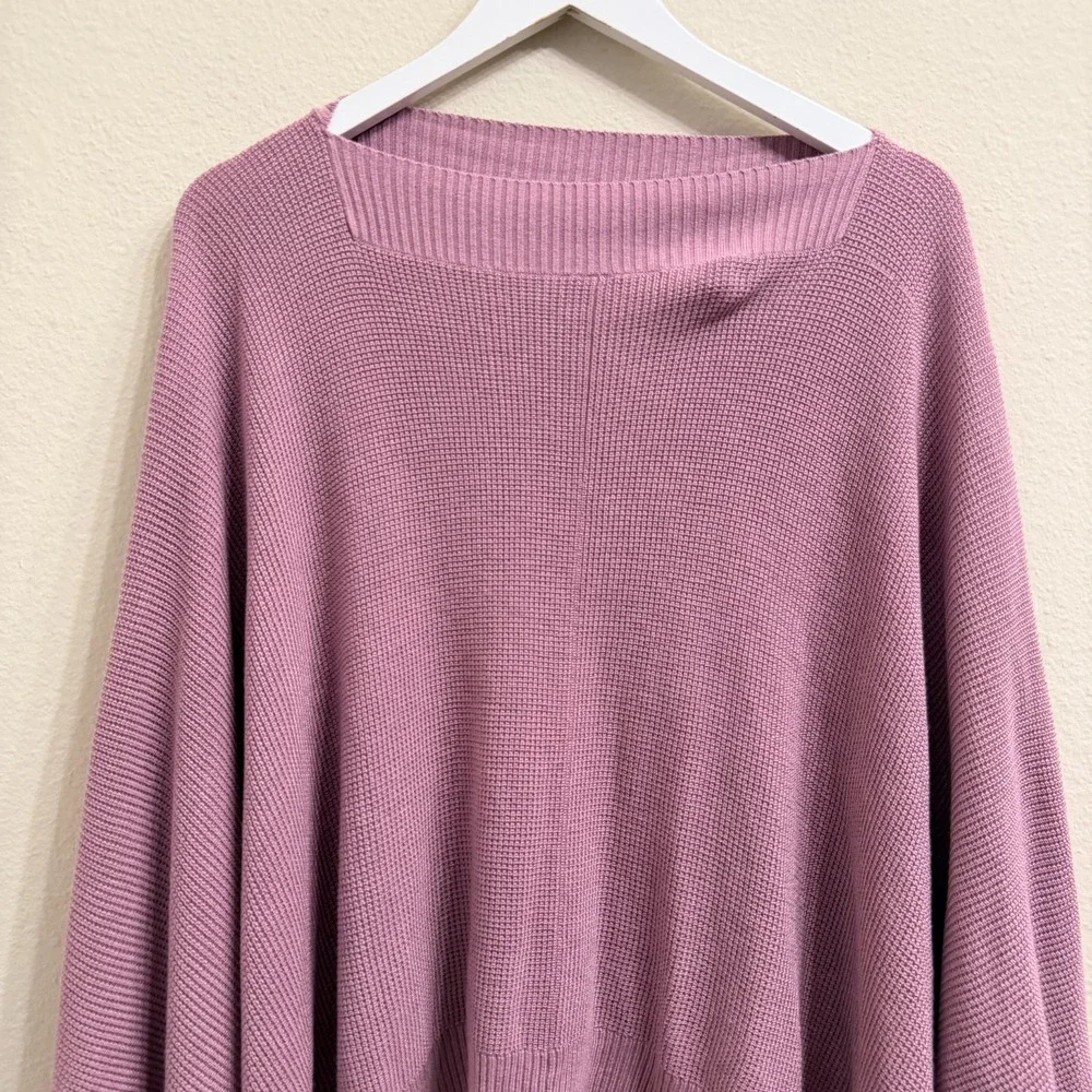 Lululemon Forward Flow‎ Poncho Mauve Pink Silk Blend Knit Wrap One Size OS